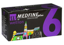 Jarum Wellion Medfine Plus 6 mm x100
