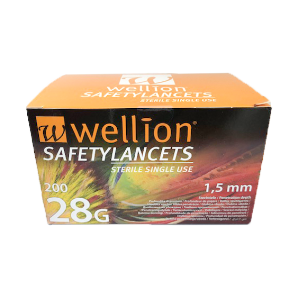 Wellion Safety Lancets 28G X200