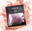 Topeng Pembersihan Lembut Apivita Express Beauty Clay Pink 8ml X2
