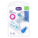 Chicco Pack Pacifier + Clip e nang le Chain Physio Soft Blue 6-16M