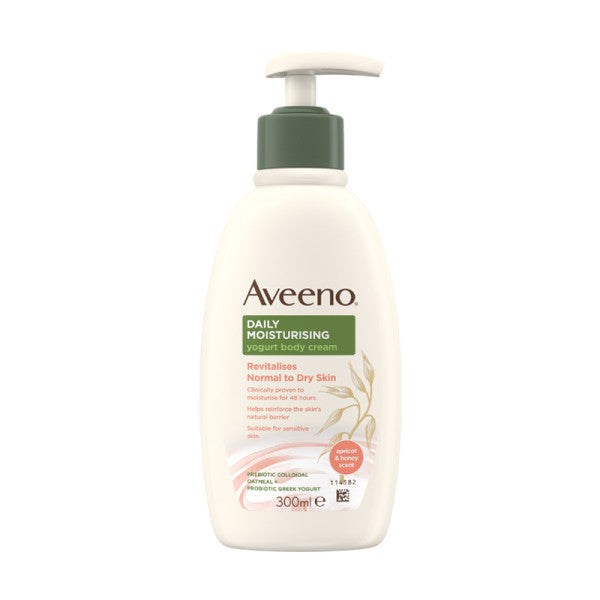Aveeno Daily Moisturizing Body Cream Apricot Yogurt and Honey 300ml