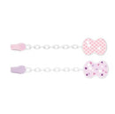 Chicco clip with pink chain