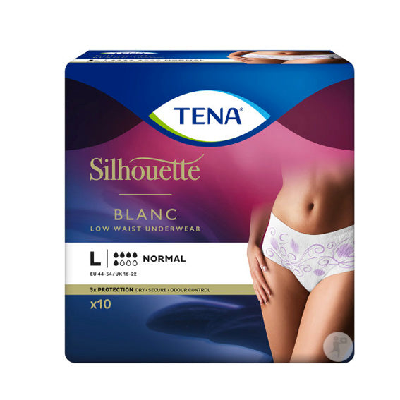 TENA Silhouette underwear low waist white L x10