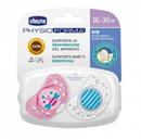 Chicco Physio Air Orthodontic Pacifiers 16m-36m Pink latex + sterilizationis box
