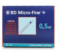 BD Micro Fine+ Syringes Insulin 0.5mlx 10 29g