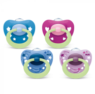 Nuk Signature Night Pacifiers Silicone T2 X2