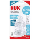 Nuk First Choice+ Tetina Silicone 2 Flow Control 6-18m 2 vnt