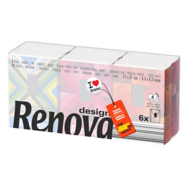 Renova White Tissues 4 Sheets X 6