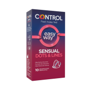 Control Sensual Dots & Lines Easy Way condoms x10