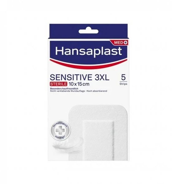 Hansaplast Sensitive Pension 10x15cm 3xl x5