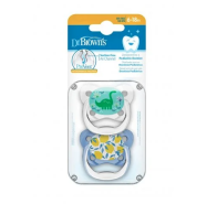 Dr Brown's Prevent Pacifier Butterfly Pacifier 6-18m Blue X2