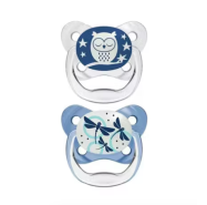 Dr Brown's Prevent Night Pacifier 0-6m Blue X2