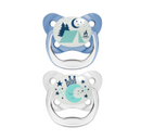 Dr Brown's Prevent Night Pacifier 6-18m Blue X2