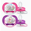 Pacifiers Annimali Philips Air Avent Ultra Air 6-18m Girl X2