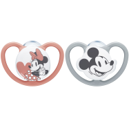 Nuk Space Disney Minnie Silicone Pacifiers 0-6m x2