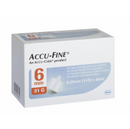 ʻO Accu-Fine Needles Insulin 6mm 31g X100 7899