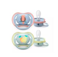 Philips Avent Ultra Air Pacifiers 2 units 0m-6m trendy boy with sterilizing and/or transportation box