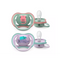 Philips advent pacifier ultra air 2 units 6m-18m girl trendy with sterilizer and/an box transport