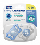 Chicco pacifiers Physio siffar micro silicone blue 0-2m x2