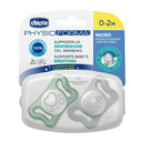 Chicco pacifiers Physio shape micro silicone luminous green 0-2m x2