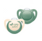 Nuk for nature silicone pacifier t1 0-6m green x2