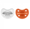 Pacifier Chicco Physioforma luxe orange/transparent 16-36m x2