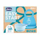 Chicco Easy Start Set Alimenti in Silicone Blu Pope 6m+