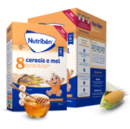 Nutribén Flour 8 Cereals and Milk Honey 6m 600g