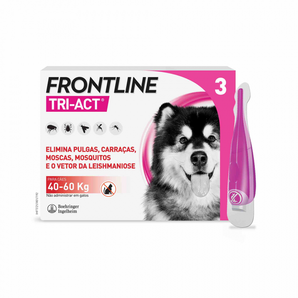 Frontline tri-act xl dog solution 40-60kg 6ml x3