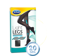 SCHOLL LIGHT LEGS BLACANT 20 DENIER BLACK M COMPRESSION SOCIES