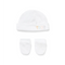 Tous Baby Plain White Hat and Gloves Set T0-1M