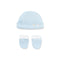 Tous Baby Plain Blue Hat uye Gloves Set T0-1M