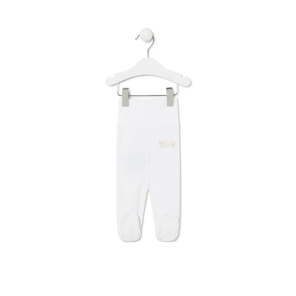 Tous Baby White Plain Pants T1-3M