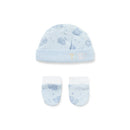 Set Topi dan Sarung Tangan Bayi Tous Pic Biru T0-1M