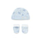 Tous Baby Hat and Gloves Set Pic Blue T0-1M