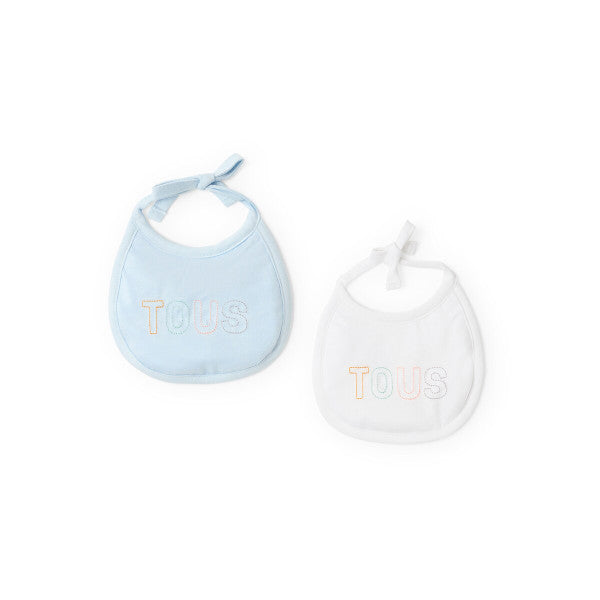 Tous Baby 2 Blue Embroidered Bibs T0-36M