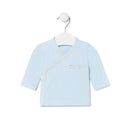 Tous Baby Plain Blue Crossover Sweater T0-1M