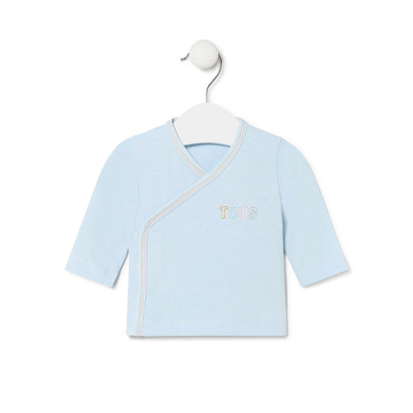 Tous Baby Plain Blue Crossover Sweater T0-1M