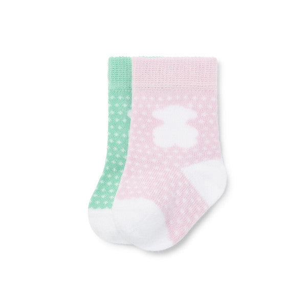 Tous Baby 2 Pairs of Socks Ssocks Pink T0-6M