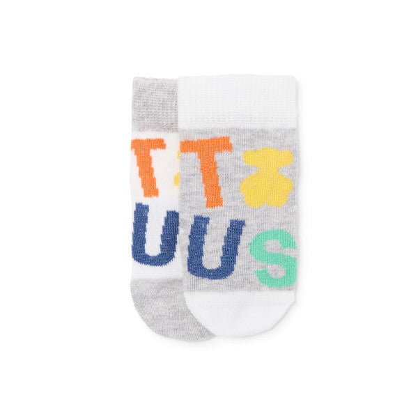 Tous Baby 2 Pairs of Socks Ssocks Gray T0-6M