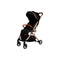 Wózek spacerowy Ding Baby Vivo w kolorze różowo-czarnym