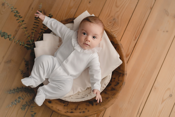 Mighty Love Babygrow With 100% Cotton Beige Track