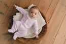 Mighty Love Babystrampler mit Track aus 100 % rosa Baumwolle