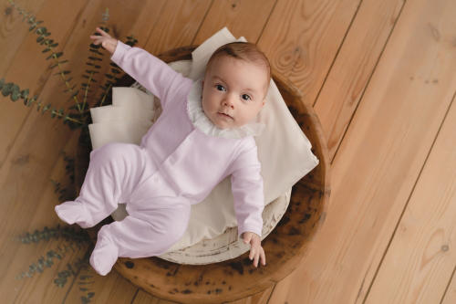 Mighty Love Babygrow with 100% Pink Cotton Track
