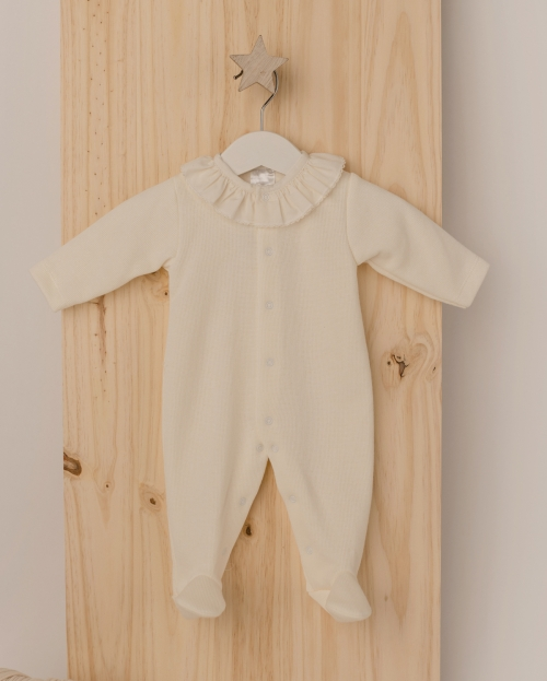 Mighty Love Babygrow Double Face Cotton Pearl