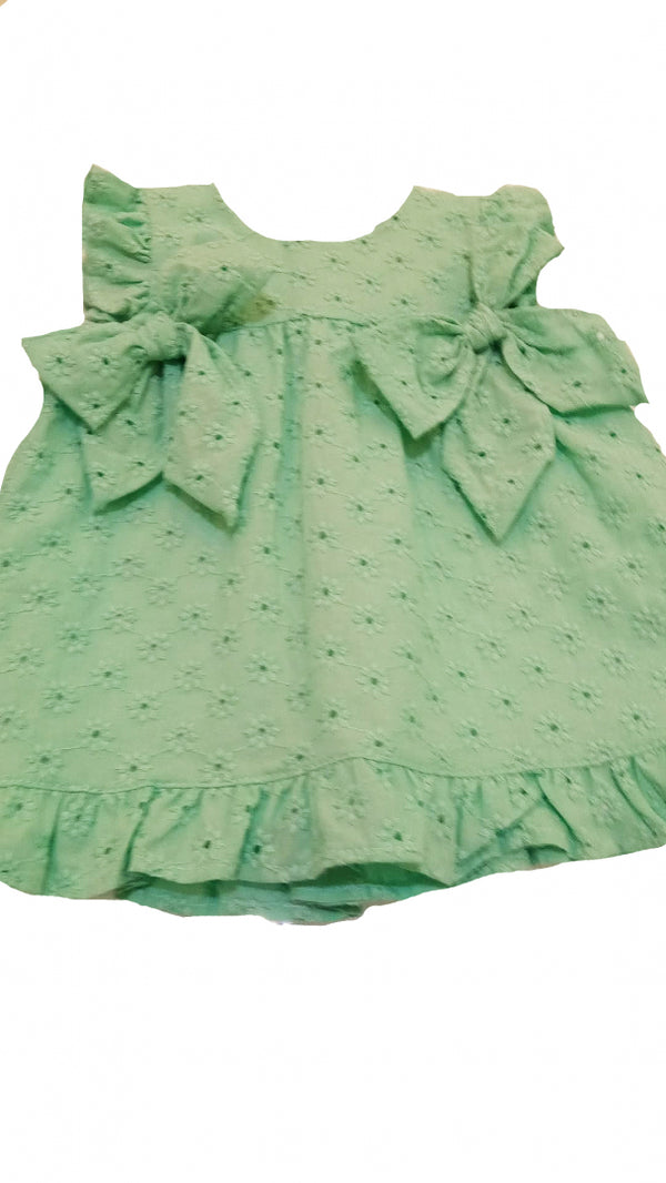 Mighty love dress 100% cotton green